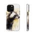 Badger on a Yellow Background - Impact Resistant Phone Case iPhone 14 Pro Max Glossy